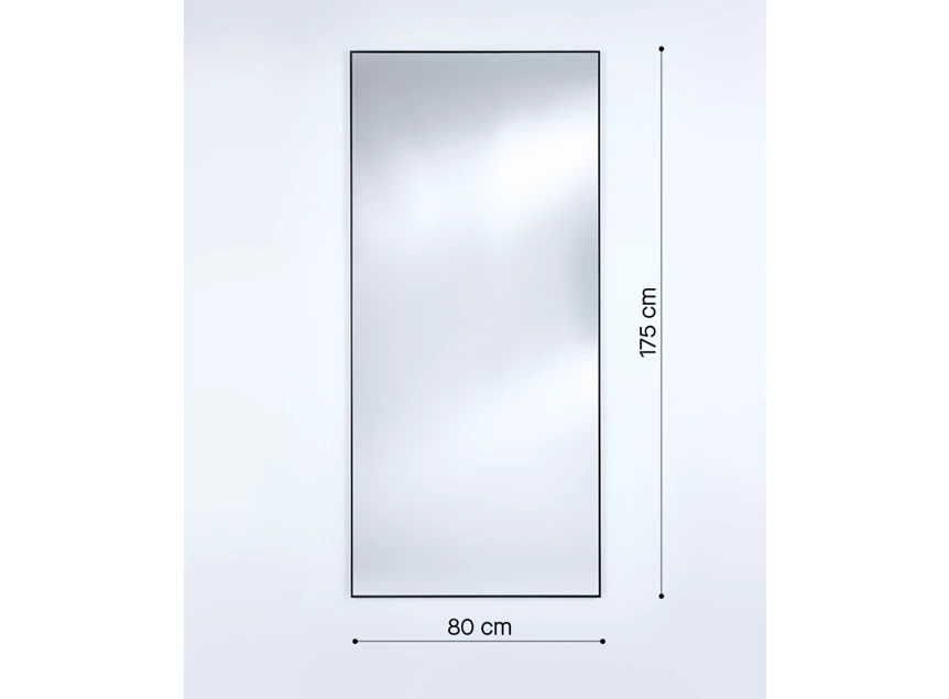 Afmetingen Spiegel Lucka Outdoor Black XL 2900.451 rechthoekig Deknudt Mirrors