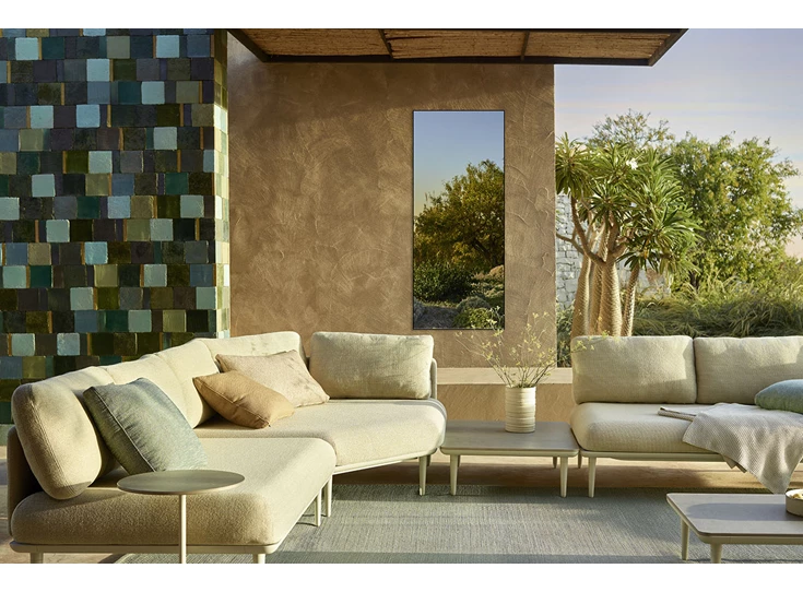 Sfeerfoto Spiegel Lucka Outdoor Black XL 2900.451 rechthoekig Deknudt Mirrors