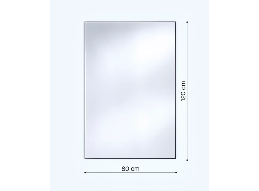 Afmetingen Spiegel Lucka Outdoor Black Rect 2900.251 rechthoekig Deknudt Mirrors