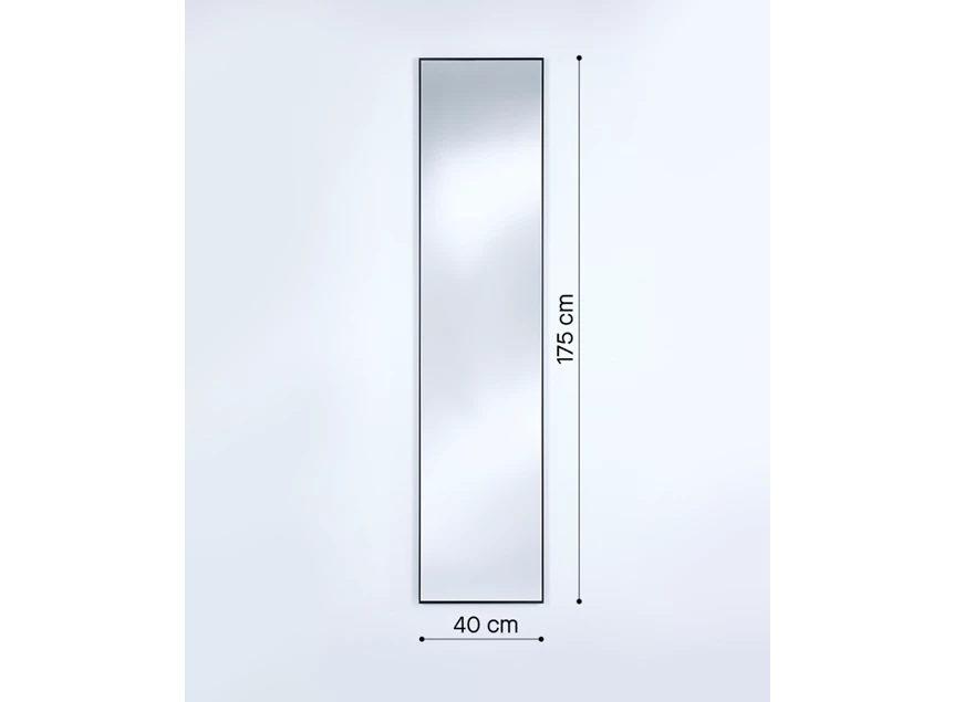 Afmetingen Spiegel Lucka Outdoor Black Hall 2900.351 rechthoekig Deknudt Mirrors