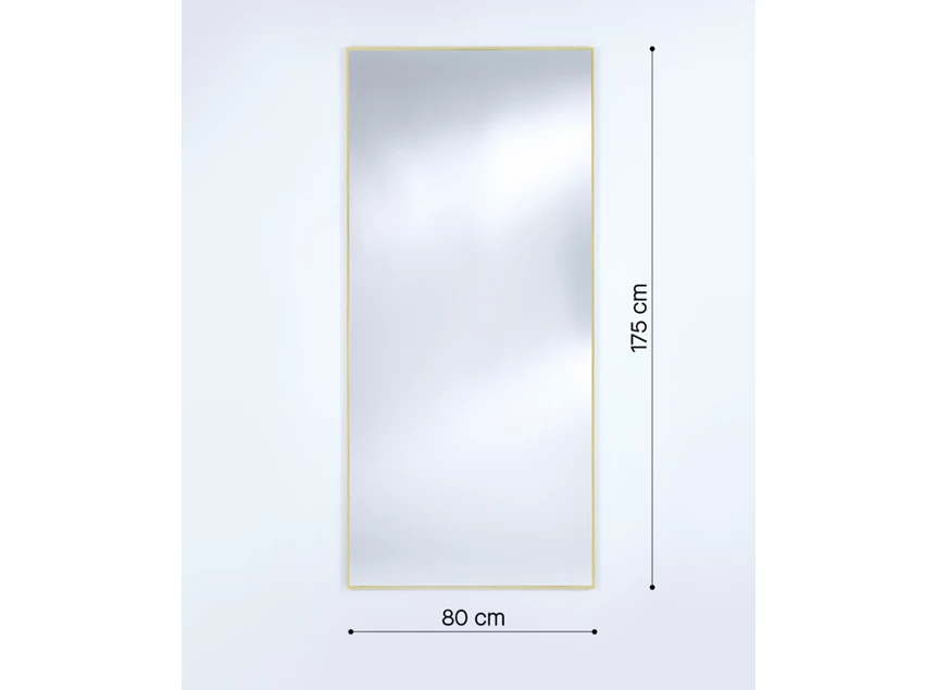 Afmetingen Spiegel Lucka Gold XL 2795.431 rechthoekig goud Deknudt Mirrors