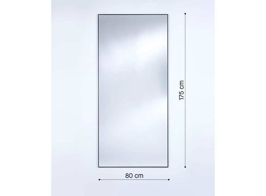 Afmetingen Spiegel Lucka Black XL 2795.451 rechthoekig zwart Deknudt Mirrors