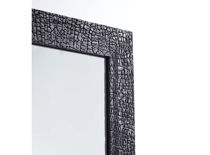 Detail Spiegel Kyo XL 2867.451 hout rechthoekig Deknudt Mirrors