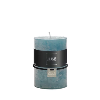 93284 J-Line Jolipa Cilinderkaars Azuur M Ø7cm H10cm 48H