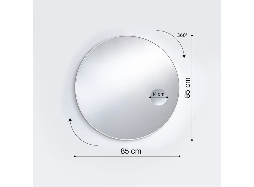 Afmetingen Spiegel Hoop Zoom White M 2881.278 rond Deknudt Mirrors