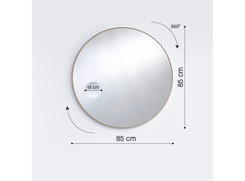 Afmetingen Spiegel Hoop Zoom Bronze M 2881.218 rond Deknudt Mirrors