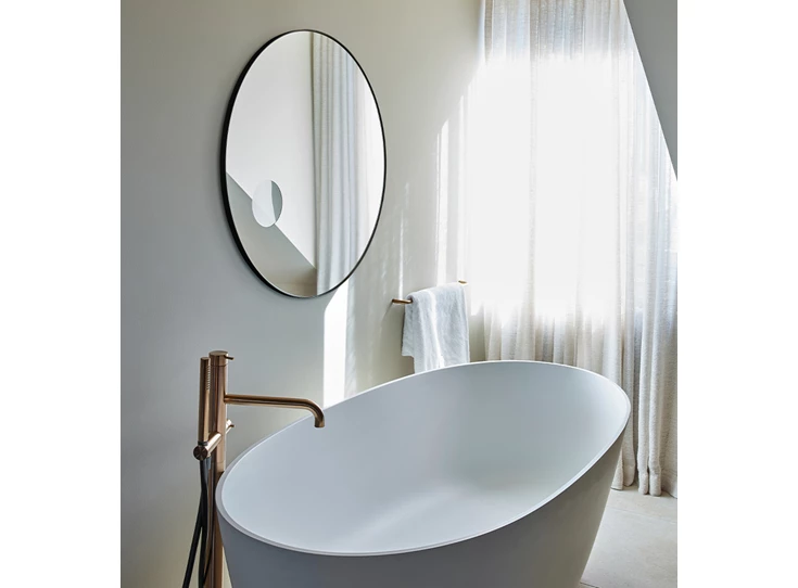 Sfeerfoto Spiegel Hoop Zoom Black M 2881.258 rond Deknudt Mirrors