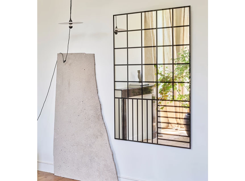 Zijkant Spiegel Grid Black 2885.351 rechthoekig Deknudt Mirrors