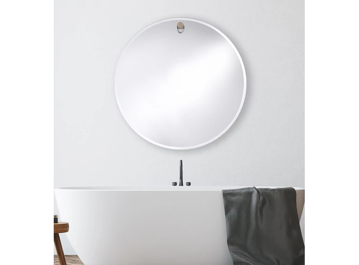 Eik natuur knop Spiegel Globo M 2796.202 rond Deknudt Mirrors