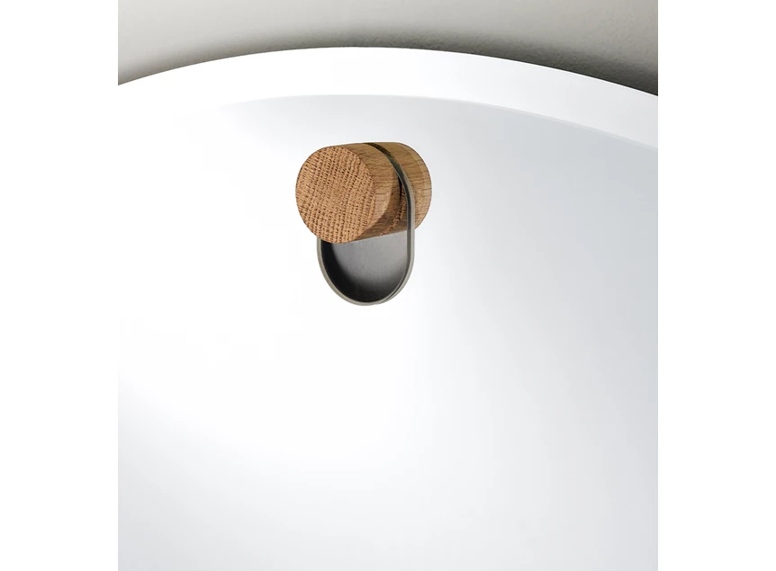 Eik natuur knop Spiegel Globo L 2796.302 rond Deknudt Mirrors