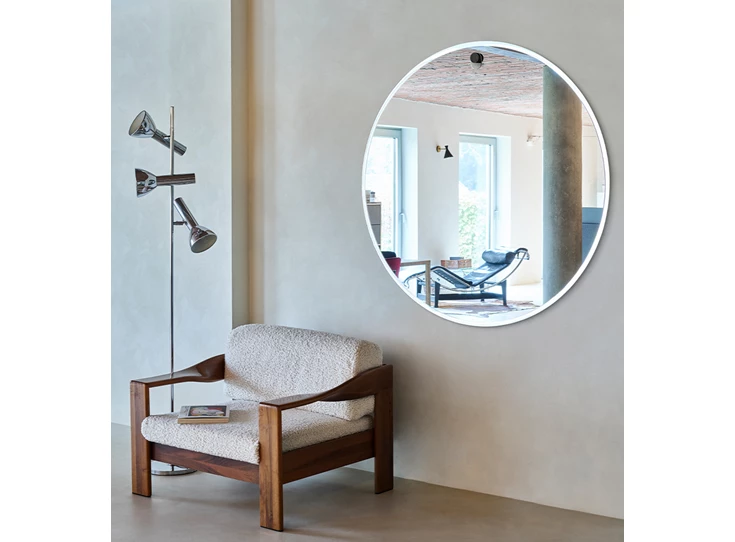 Sfeerfoto zwart Spiegel Globo L 2796.302 rond Deknudt Mirrors