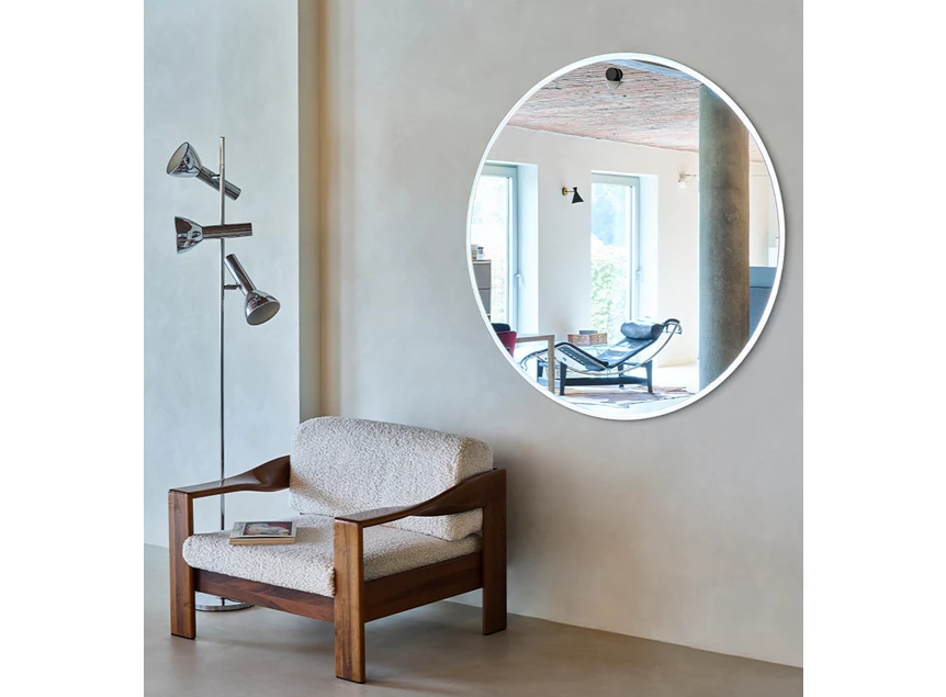 Sfeerfoto zwart Spiegel Globo L 2796.302 rond Deknudt Mirrors