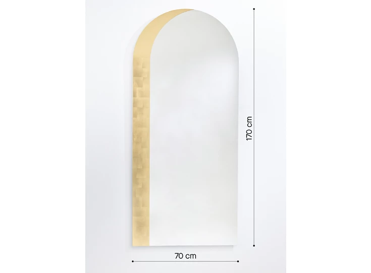 Afmetingen Spiegel Gallery 2928.411 afgerond goud Deknudt Mirrors