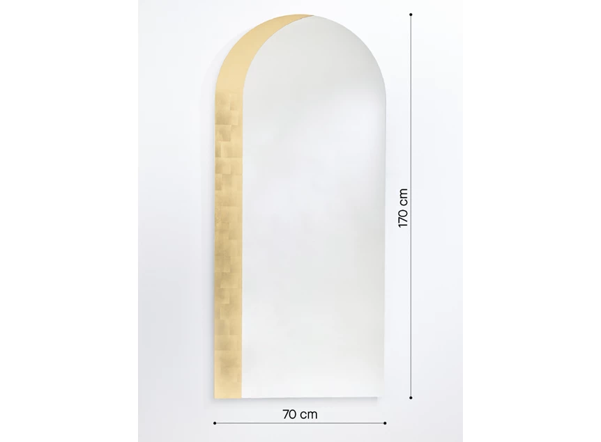 Afmetingen Spiegel Gallery 2928.411 afgerond goud Deknudt Mirrors