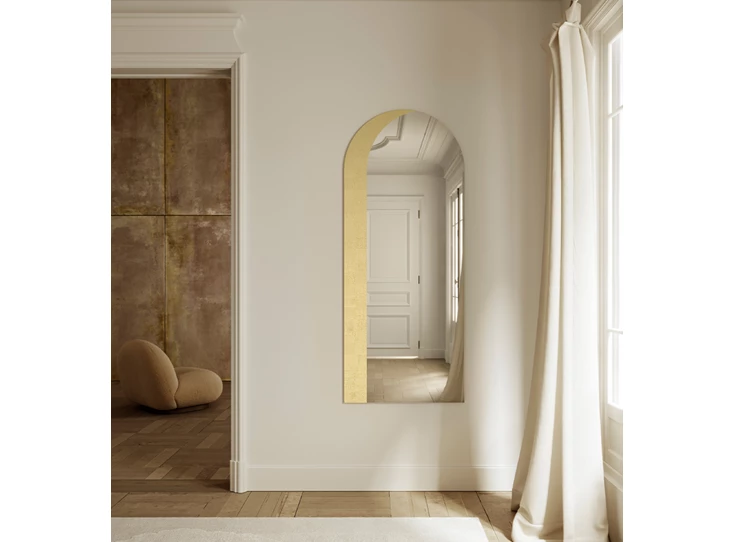 Sfeerfoto Spiegel Gallery 2928.411 afgerond goud Deknudt Mirrors