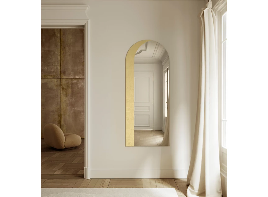 Sfeerfoto Spiegel Gallery 2928.411 afgerond goud Deknudt Mirrors