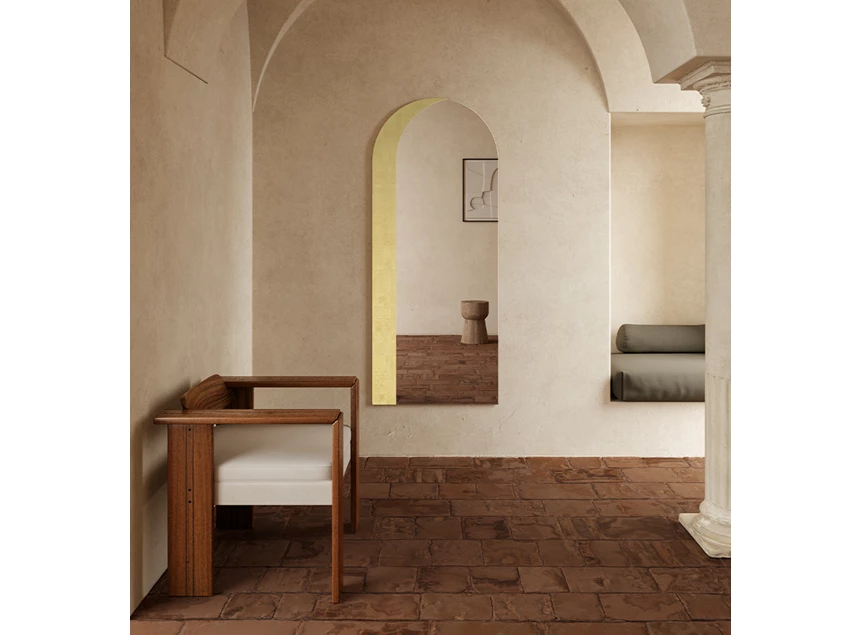 Front Spiegel Gallery 2928.411 afgerond goud Deknudt Mirrors