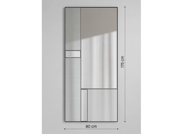 Afmetingen Spiegel Finestra Flutes XL 2878.402 rechthoekig Deknudt Mirrors