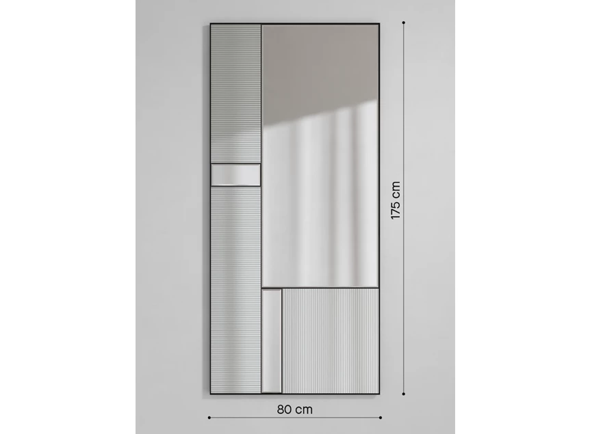 Afmetingen Spiegel Finestra Flutes XL 2878.402 rechthoekig Deknudt Mirrors