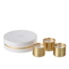 94146 Jolipa J-Line Geurkaarsen Simplicity Set/3 Goud/Wit 18H
