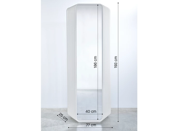 Afmetingen Spiegel Echo White 2907.470 vrijstaand Deknudt Mirrors