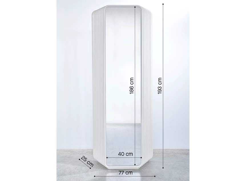 Afmetingen Spiegel Echo White 2907.470 vrijstaand Deknudt Mirrors