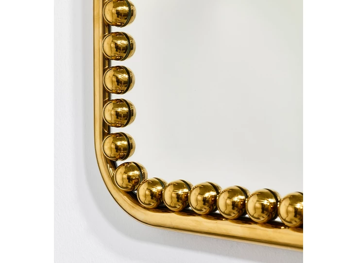 Detail Spiegel Diva Square 8111.BFN vierkant goud Deknudt Mirrors