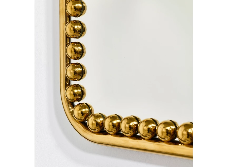 Detail Spiegel Diva Square 8111.BFN vierkant goud Deknudt Mirrors