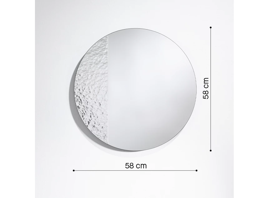 Afmetingen Spiegel Cord Deco M 2813.101 rond Deknudt Mirrors