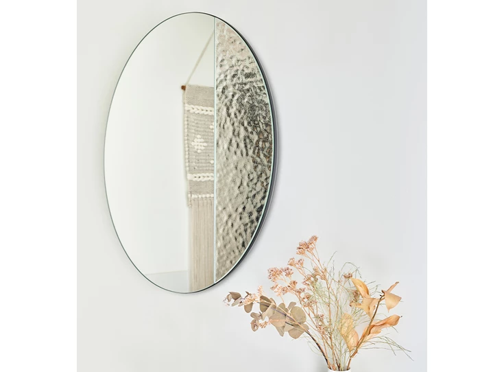 Zijkant Spiegel Cord Deco M 2813.101 rond Deknudt Mirrors