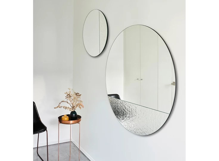 Set zijkant Spiegel Cord Deco L 2813.201 rond Deknudt Mirrors