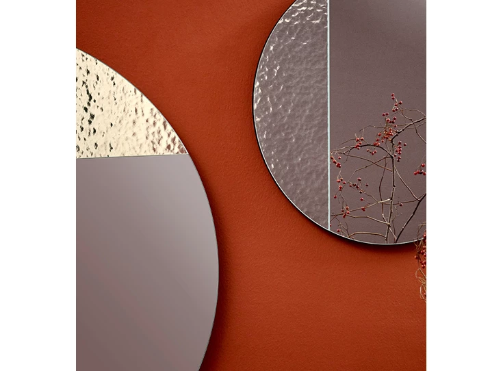 Detail front Spiegel Cord Deco L 2813.201 rond Deknudt Mirrors