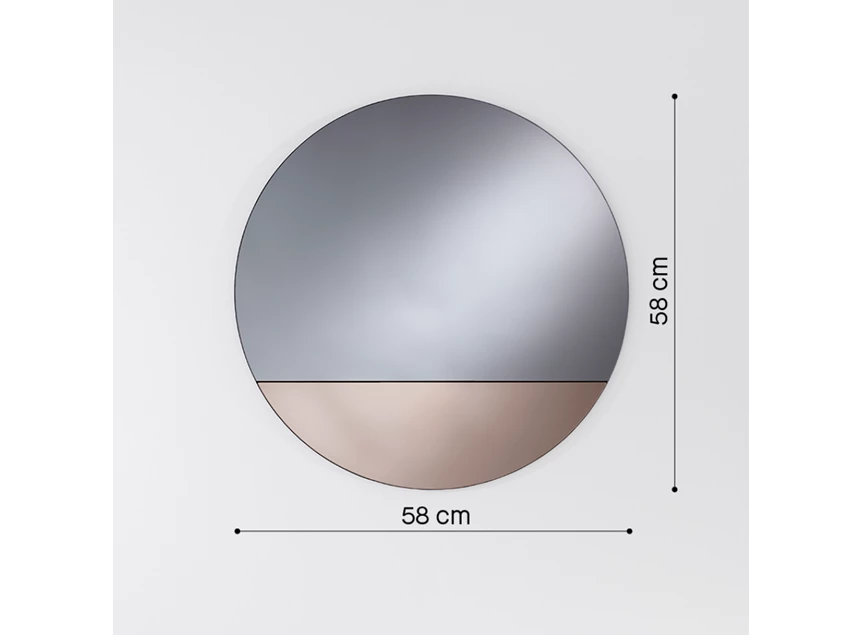 Afmetingen Spiegel Cord Bronze M 2813.131 rond Deknudt Mirrors