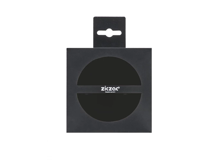 Togo onderzetter- Ø10cm- zwart- set4- verpakking