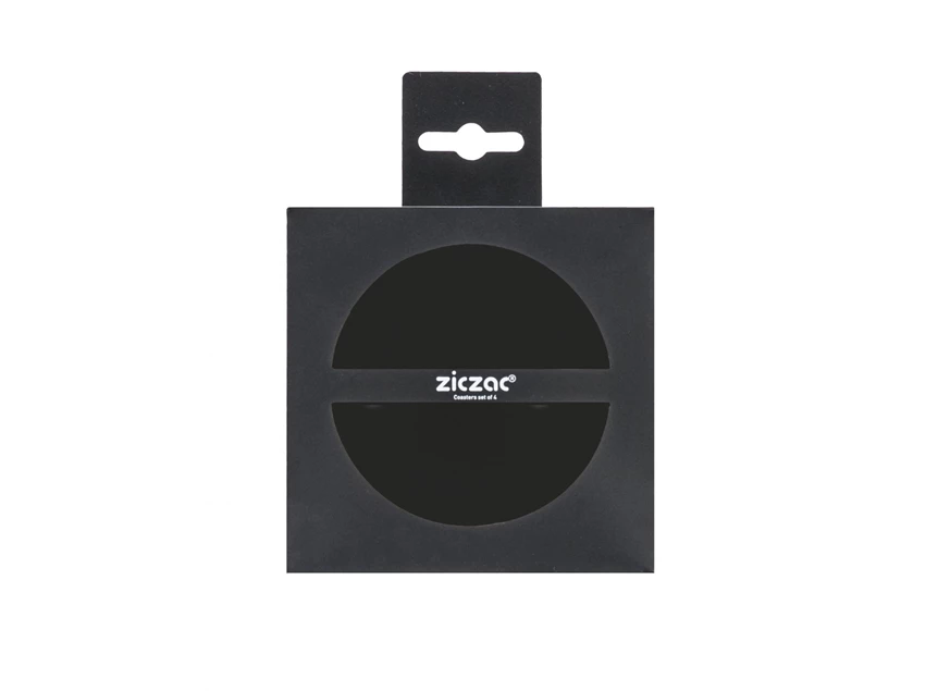 Togo onderzetter- Ø10cm- zwart- set4- verpakking