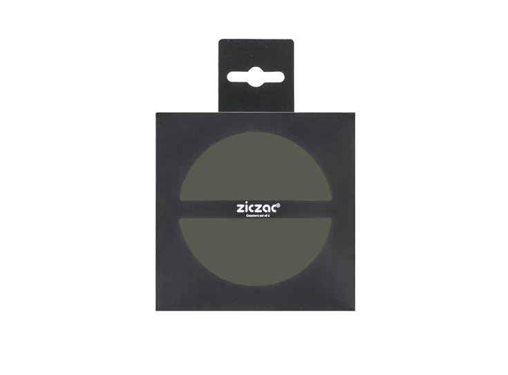 Togo onderzetter- Ø10cm- grijs- set4- verpakking