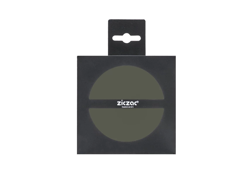 Togo onderzetter- Ø10cm- grijs- set4- verpakking