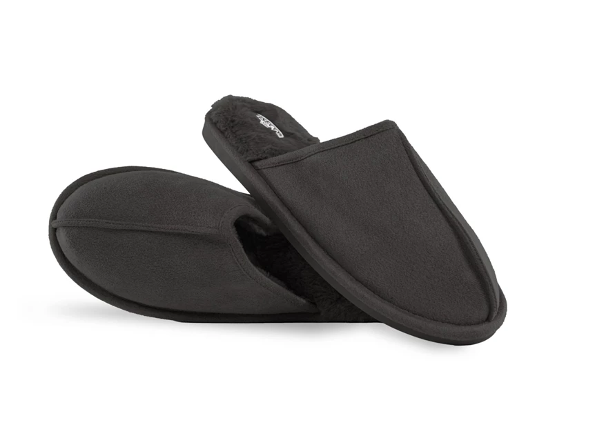Snuggs suede pantoffels- men- 42/43- donker grijs