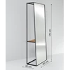 Afmetingen Spiegel Chassis XL Black 3052.351 vrijstaand Deknudt Mirrors