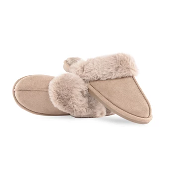 Snuggs suede pantoffels- 36/37- beige