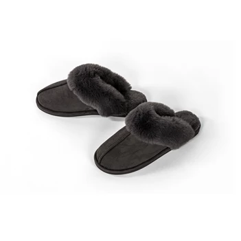 Snuggs suede pantoffels- 38/39- zwart