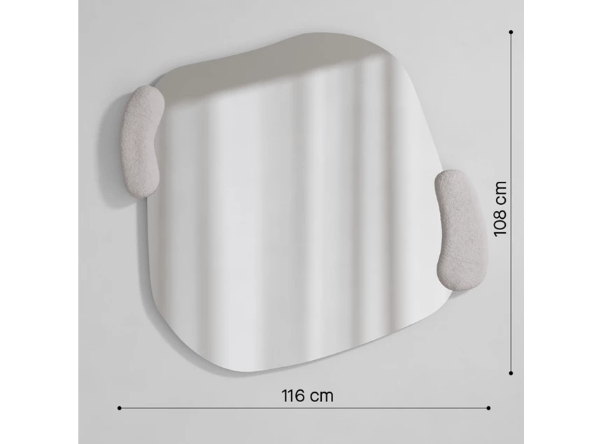 Afmetingen Spiegel Calco White Square 2915.271 vierkant organisch Deknudt Mirrors