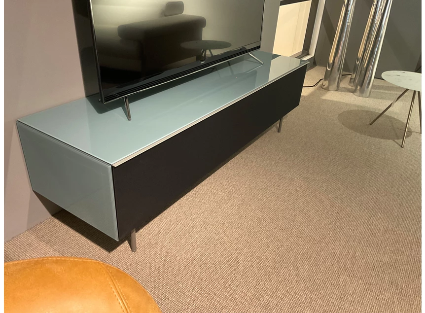 Zijkant Tv-kast Scala blinkend glas Salbei Spectral