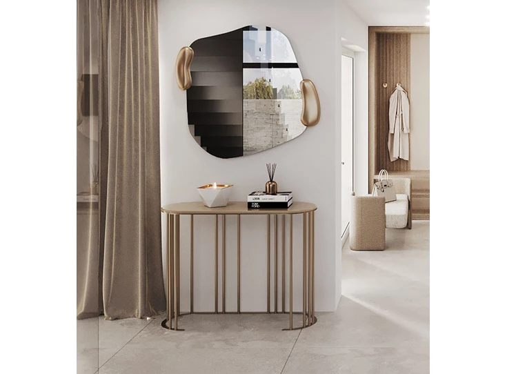 Front Spiegel Calco Gold Square 2915.211 vierkant organisch Deknudt Mirrors