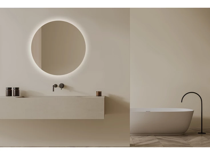 Warm Spiegel Brio Clear S IP44 2859.257 rond Deknudt Mirrors