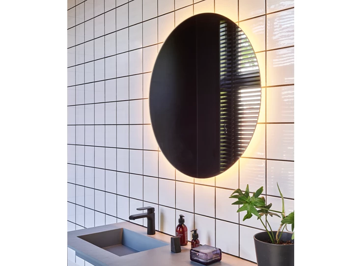 Zijkant Spiegel Brio Clear S IP44 2859.257 rond Deknudt Mirrors