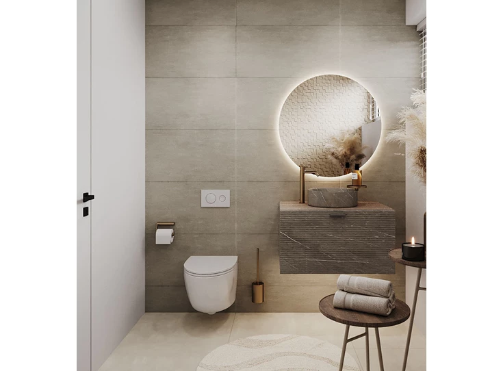 Front Spiegel Brio Clear S IP44 2859.257 rond Deknudt Mirrors