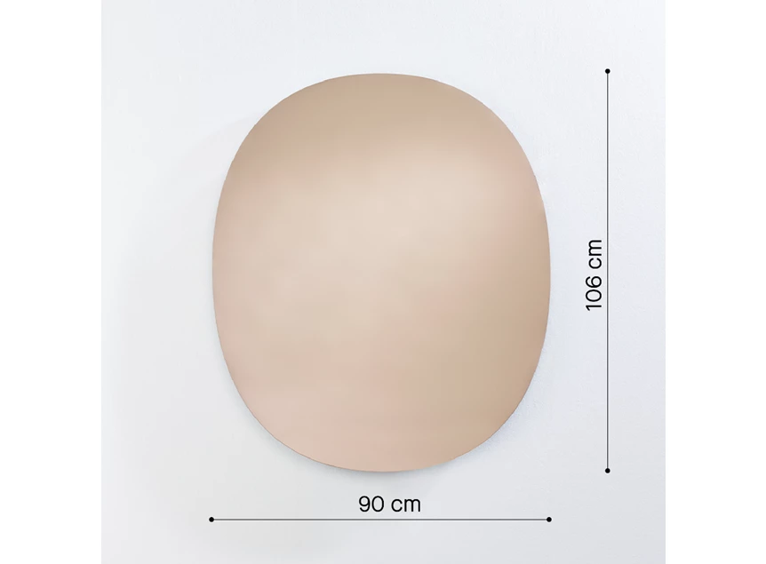 Afmetingen Spiegel Brio Bronze M 2929.314 ovaal Deknudt Mirrors