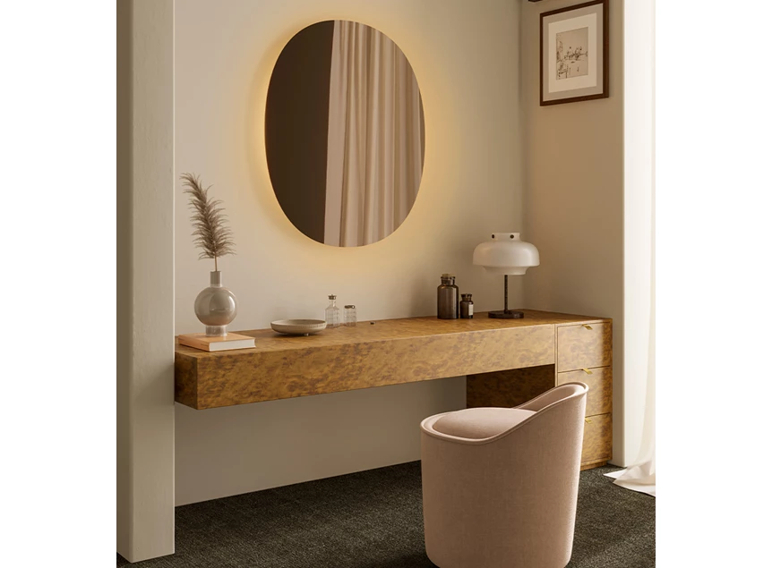 Sfeerfoto Spiegel Brio Bronze M 2929.314 ovaal Deknudt Mirrors
