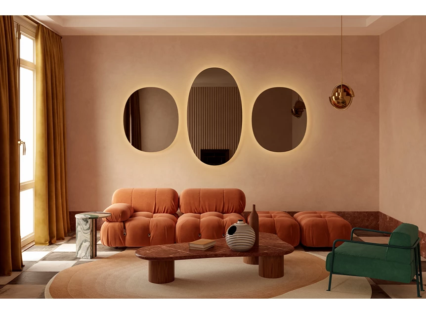 Set combo Spiegel Brio Bronze M 2929.314 ovaal Deknudt Mirrors